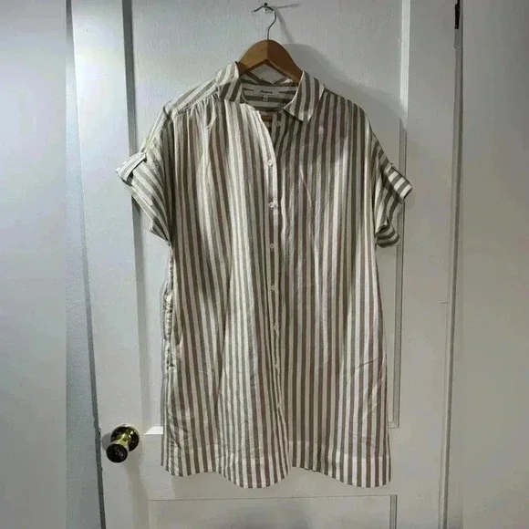 Madewell Collared Button-Front Mini Shirtdress - Picture 7 of 7